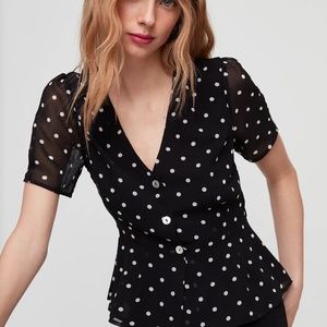 Aritzia Wilfred Button-Front Blouse